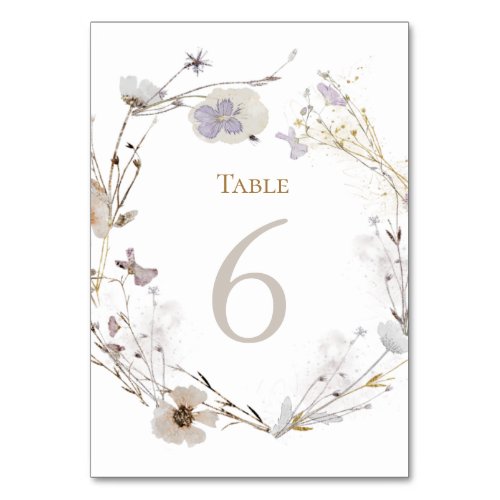 meadow flowers Table Number 6