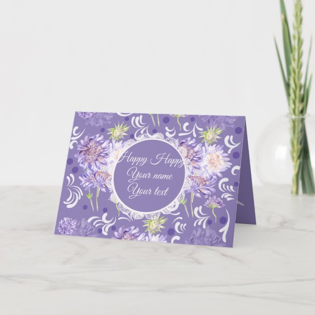 meadow flowers watercolor Pattern Card (Front)