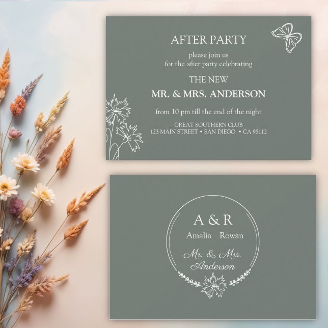 Meadow Flowers Wedding After - Party Invitation (Creator Uploaded)