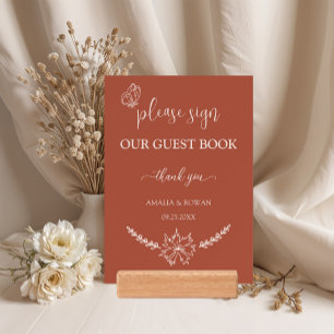Meadow Flowers Wedding Guest Book Card Holder