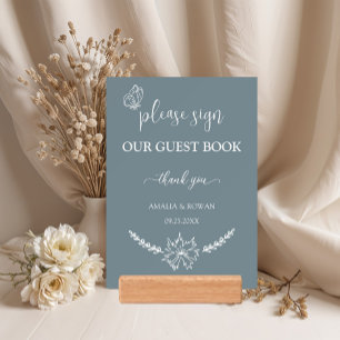 Meadow Flowers Wedding Guest Book Card Holder