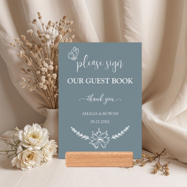 Meadow Flowers Wedding Guest Book Card Holder (Creator Uploaded)