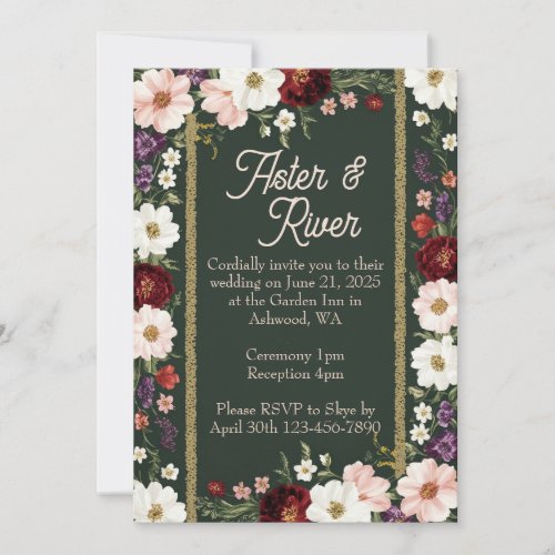 Meadow Flowers Wedding Invitations