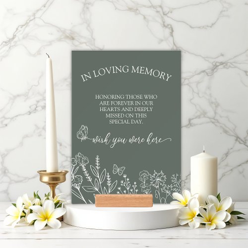Meadow Flowers Wedding Memorial In Loving Memory