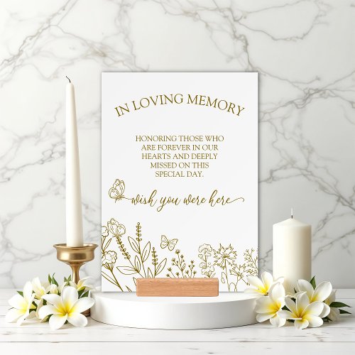 Meadow Flowers Wedding Memorial In Loving Memory