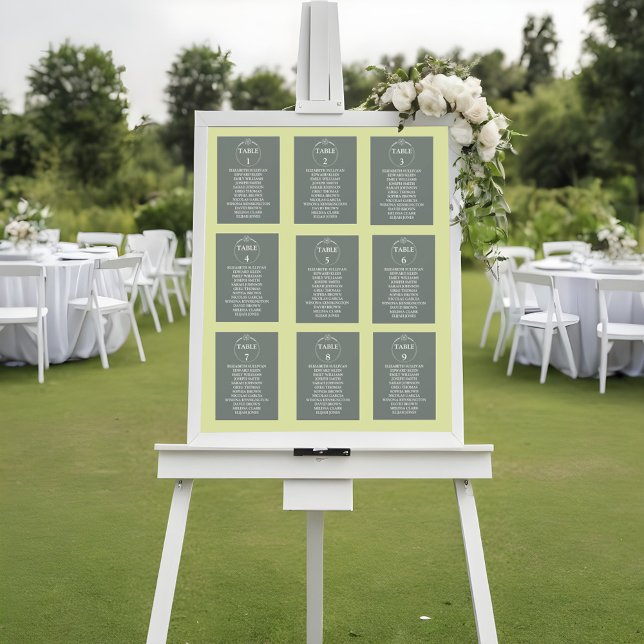 Meadow Flowers Wedding Table Seating Chart Cards (Creator Uploaded)