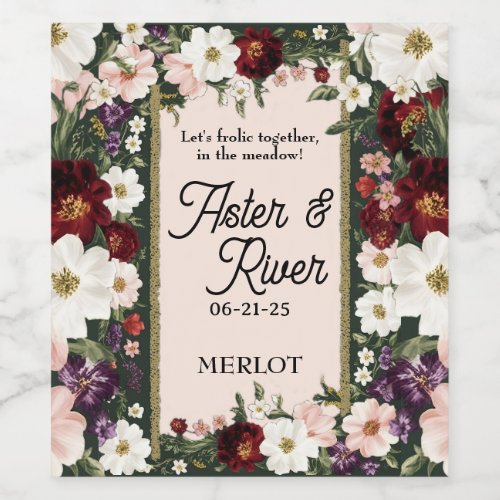 Meadow Flowers Wine Labels