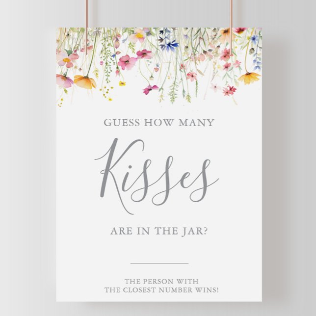 Meadow Guess How Many Kisses Bridal Shower Game  Poster (Creator Uploaded)