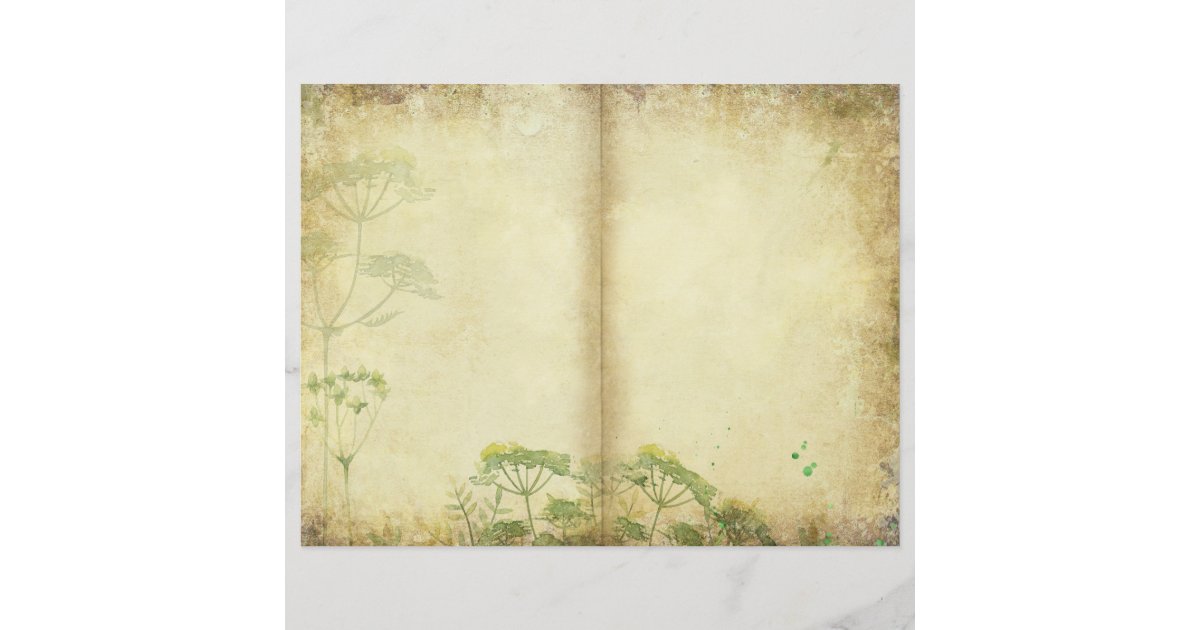 Vintage Herbs Printable Scrapbook Paper