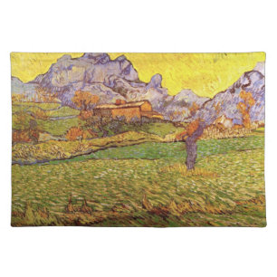 Meadow in Mountains by Vincent van Gogh Cloth Placemat