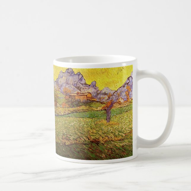 Meadow in Mountains by Vincent van Gogh Coffee Mug (Right)