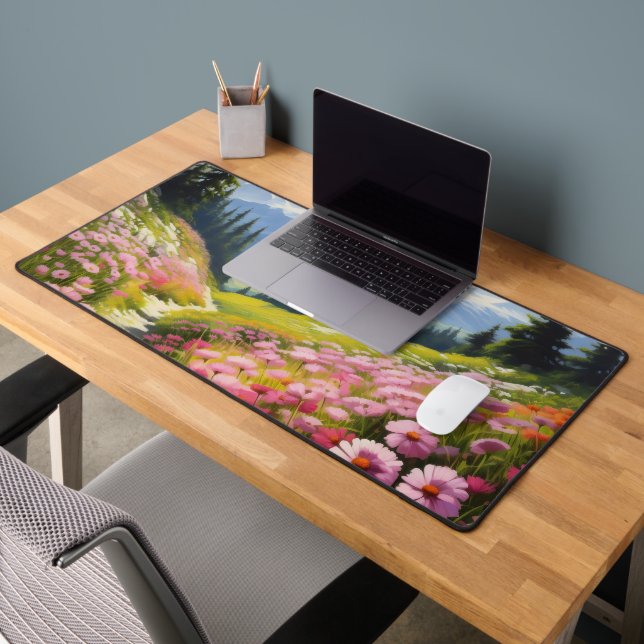 Meadow in Mountains Desk Mat (Office 2)