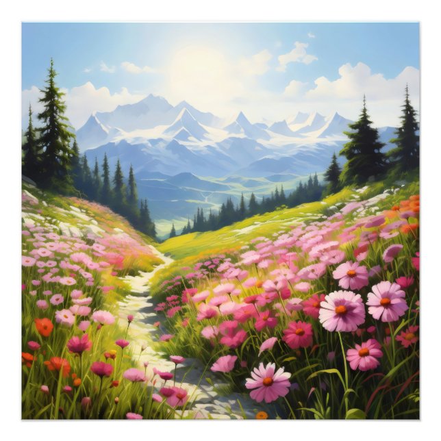 Meadow in Mountains Photo Print (Front)