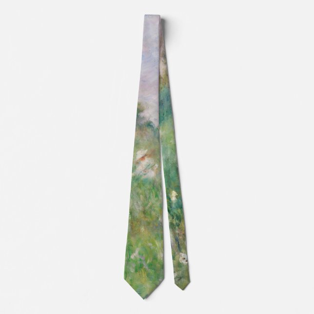 Meadow (La Prairie) - Pierre-Auguste Renoir Neck Tie (Front)