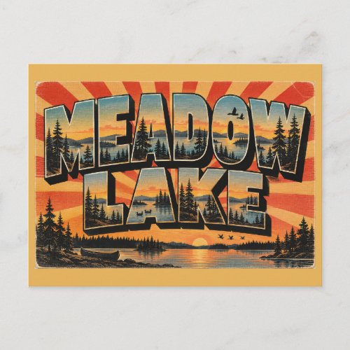 Meadow Lake Provincial Park SK Boreal Art Postcard
