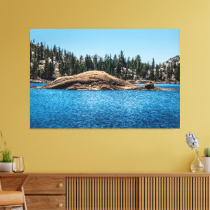 Meadow Lake Rock Island Canvas Print