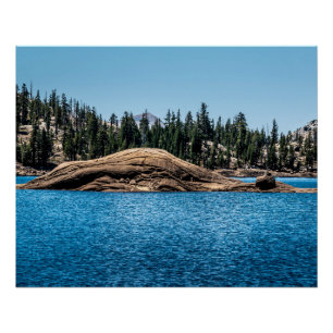 Meadow Lake Rock Island Glossy Poster