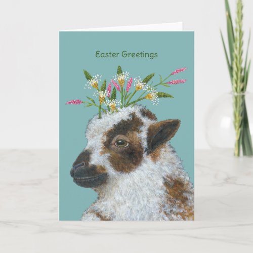 Meadow lamb Easter card
