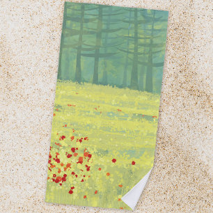 Meadow Landscape Beach Towel