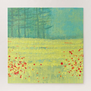 Meadow Landscape Painting Jigsaw Puzzle