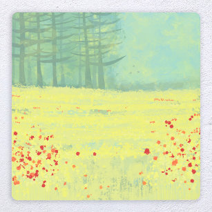 Meadow Landscape Painting Metal Print