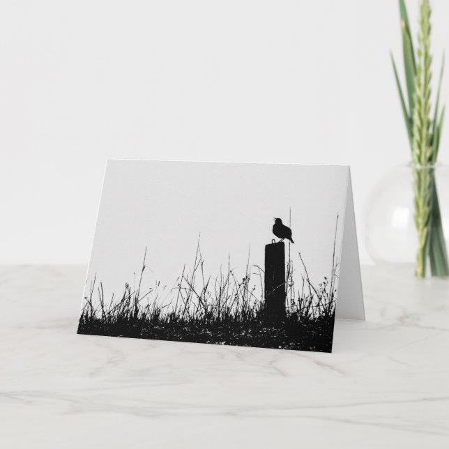 Meadow Lark Silhouette Note Card (Front)