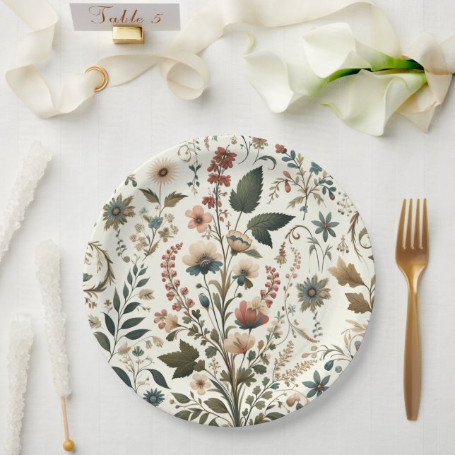 Meadow Melody Paper Plates (Wedding)