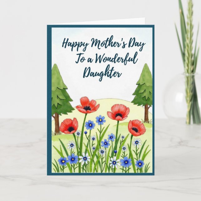 Meadow Mothers Day Daughter Card (Front)