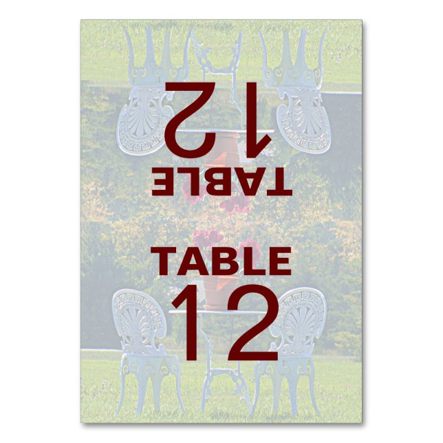 Meadow of Love Autumn Wedding Folded Table Card (Front)