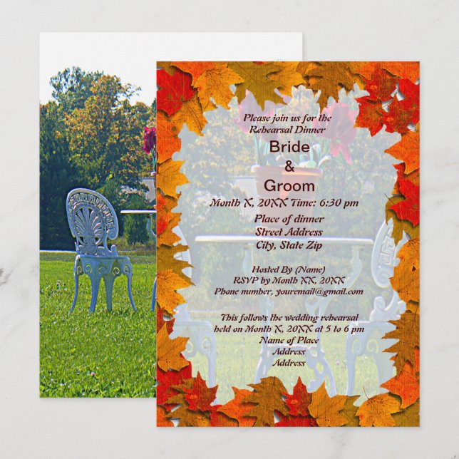Meadow of Love Rehearsal Dinner Invitation (Front/Back)