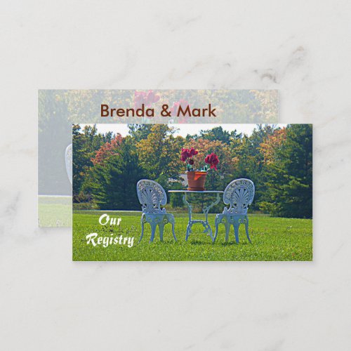 Meadow of Love with Autumn Leaves Registry Card