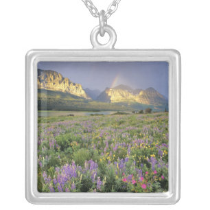 Meadow of Wildflowersnear Lake Sherbourne in Silver Plated Necklace