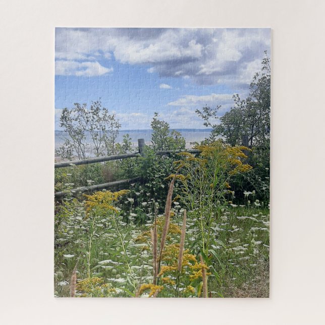 Meadow Overlook with Summer Flowers Jigsaw Puzzle (Vertical)