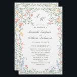 Meadow Pastel French Rose Wedding Ceremony Program<br><div class="desc">For further customization,  please click the "Personalize this template",  then "Edit using Design Tool". Stylish editable easy to use wedding templates,  more items available in the store (invitations,  rsvp,  thank you cards,  stationery & decor). If you need help or matching items,  please contact me.</div>