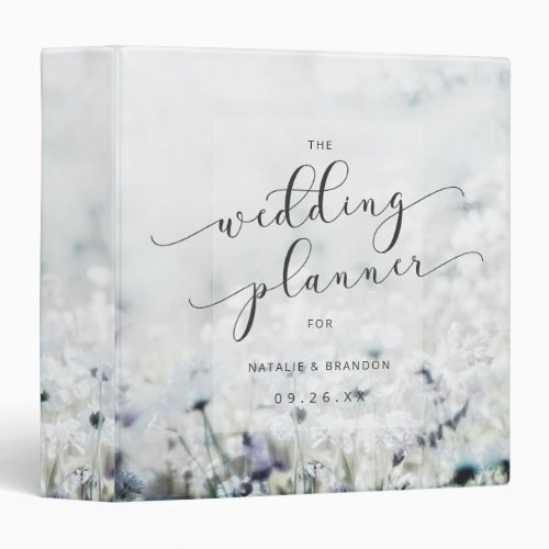 Meadow Song fading Flowers Wedding Planner Binder