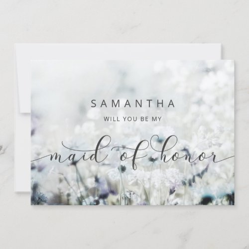 Meadow Song Wildflower Maid of Honor Proposal Card