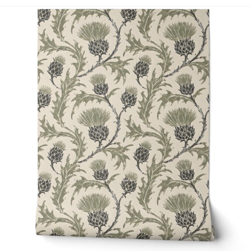 Meadow Thistle Vintage Botanicals  Wallpaper