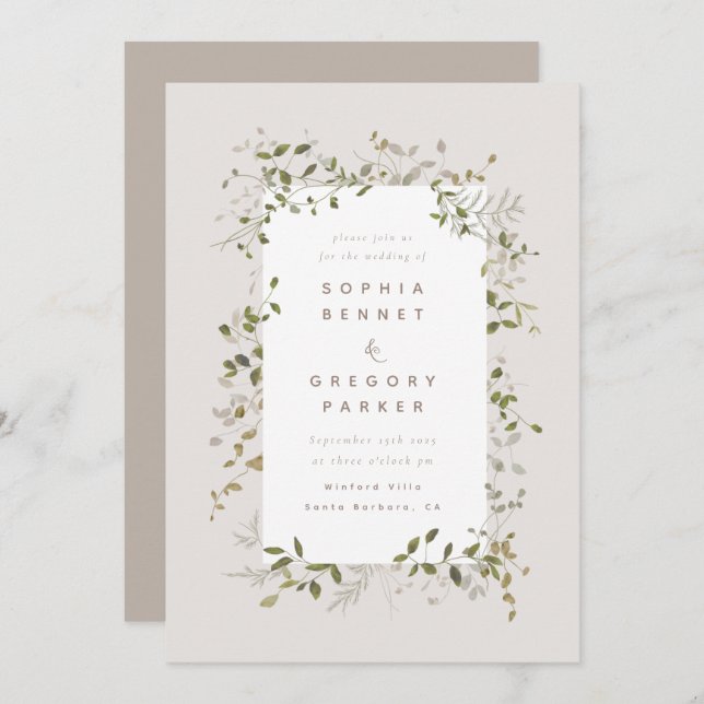 Meadow Vines Invitation (Front/Back)