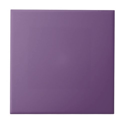 Meadow Violet Solid Color Print Purple Ceramic Tile