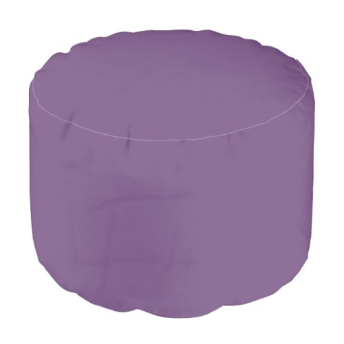 Meadow Violet Solid Color Print Purple Pouf