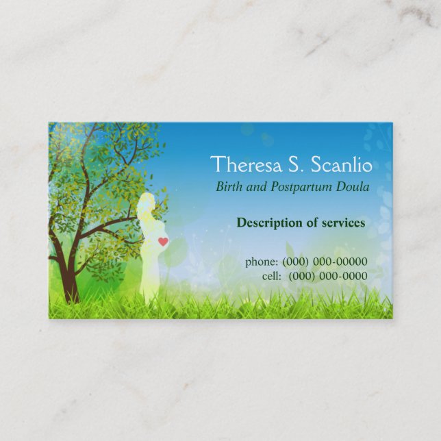 Meadow Walk Doula Midwife Business Card (Front)