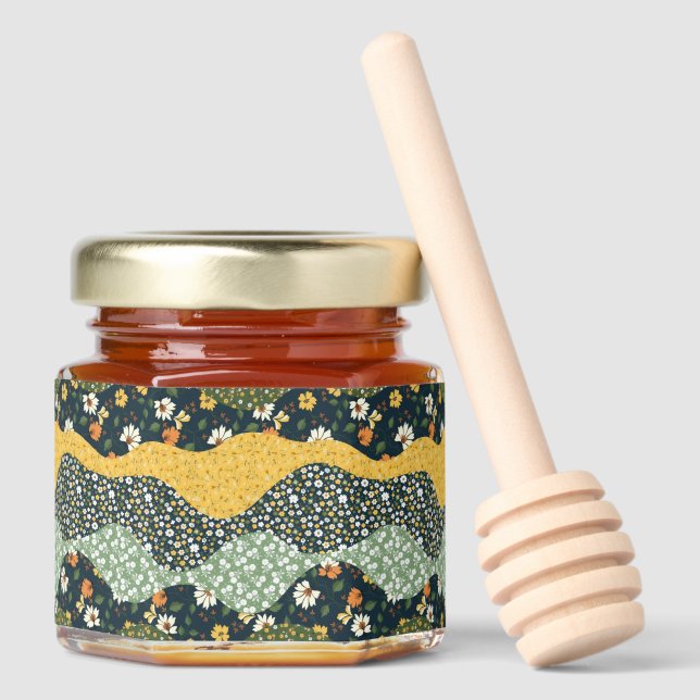 Meadow Waves Honey Jar Favors (Front)
