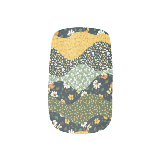 Meadow Waves Minx Nail Art (Left Thumb)