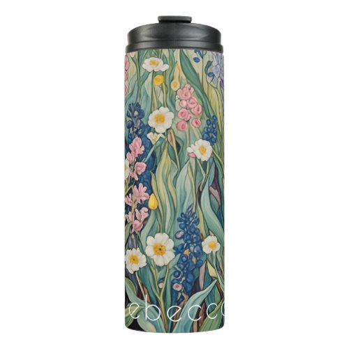 Meadow Whispers Pastel Wildflowers Thermal Tumbler