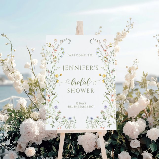 Meadow Wild Flower Bridal Shower Welcome sign (Creator Uploaded)