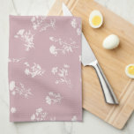 Meadow Wild Flower Delicate Pattern Blush Kitchen Towel at Zazzle