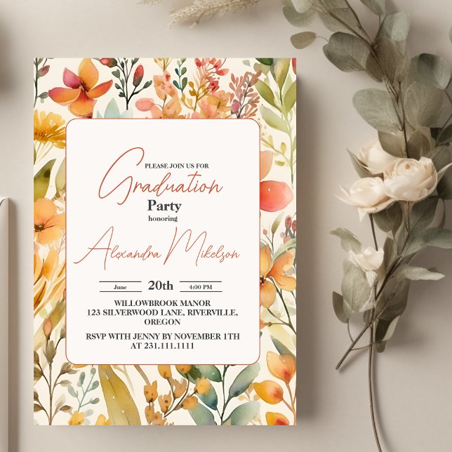  meadow  Wildflower 2024 Graduation Invitation (Creator Uploaded)