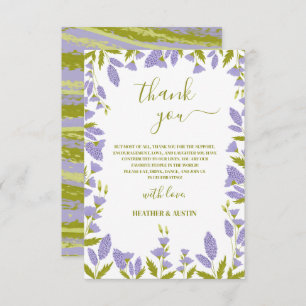 Meadow Wildflower Botanical Wedding Thank you card