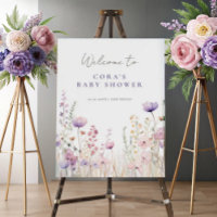 Meadow Wildflower Field Baby Shower Woodland