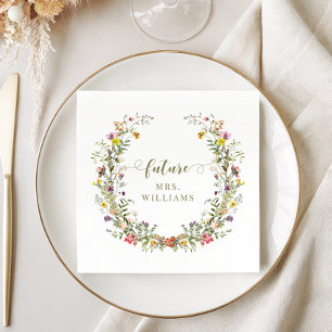 Meadow WildFlower Future Mrs Bridal Shower Napkins